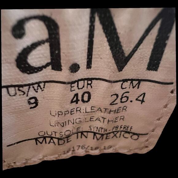 a.M Women's Size 9 Orange Leather Espadrilles Flats Mexico Comfort Casual - Picture 14 of 14